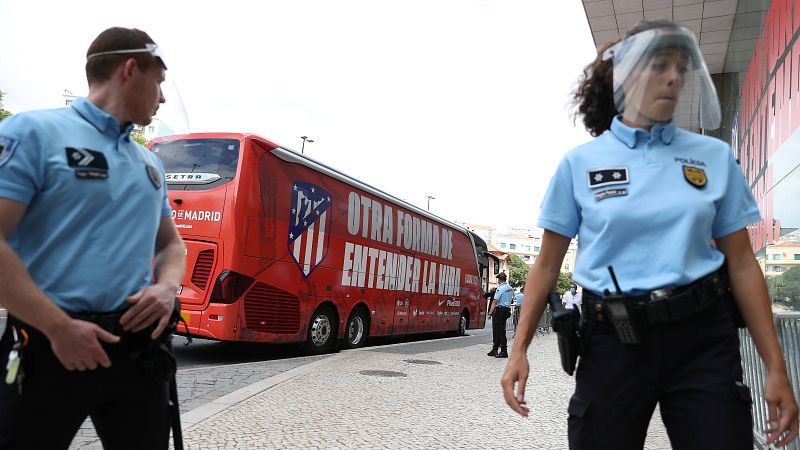 El Atlético trabaja con muchas medidas de seguridad en Lisboa | Ver