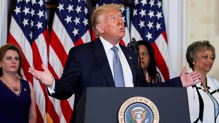 Telediario 1 - Trump contraataca a los demócratas y se desplaza a Wisconsin
