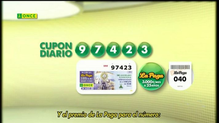 Sorteos ONCE - Sorteo ONCE - 24/08/20