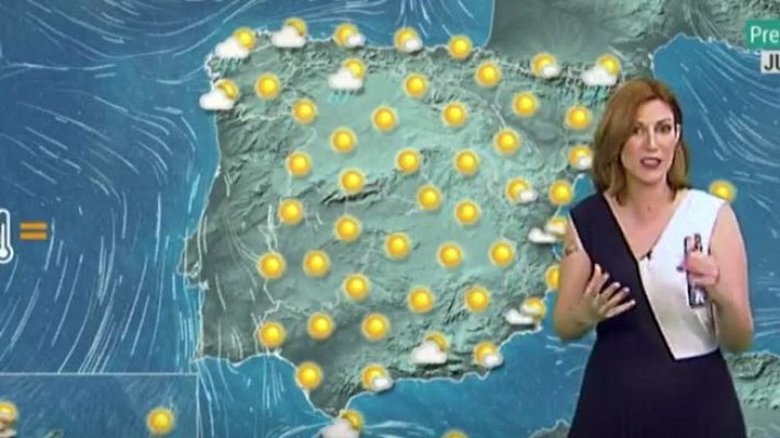 Telediario 1 - La Aemet prevé temperaturas muy altas en la mitad sur y en zonas del noreste