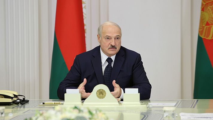 Telediario 1 - Marcha en Minsk a favor de Lukashenko