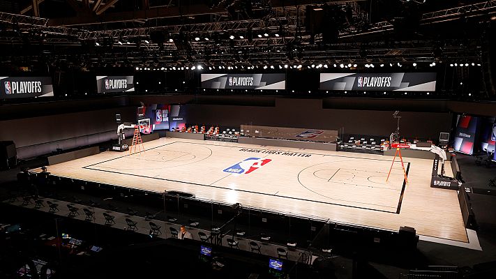 Telediario 1 - Vuelve la NBA y lágrimas del entrenador de los Yankees por el 'Black Lives Matters'