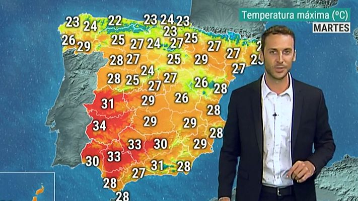 El tiempo - Las temperaturas máximas suben pero se quedan por debajo de los 30 grados