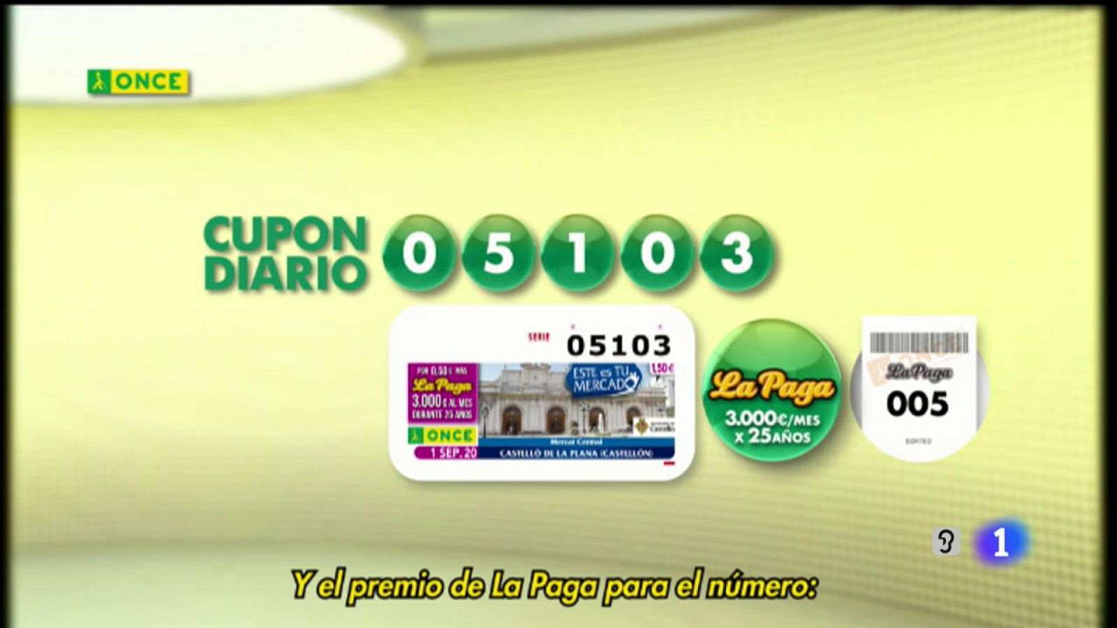 Sorteo ONCE - 01/09/20 - ver ahora