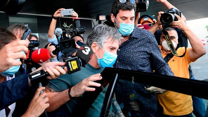 Telediario 1 - El padre de Messi ya está en Barcelona