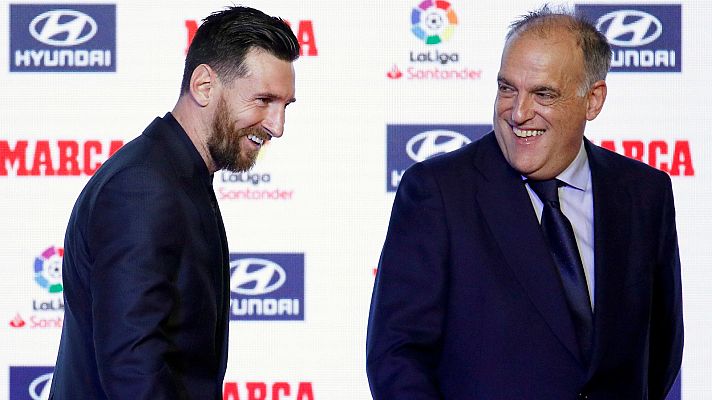Telediario 1 - Messi contesta a la Liga y publica la cláusula de la discordia