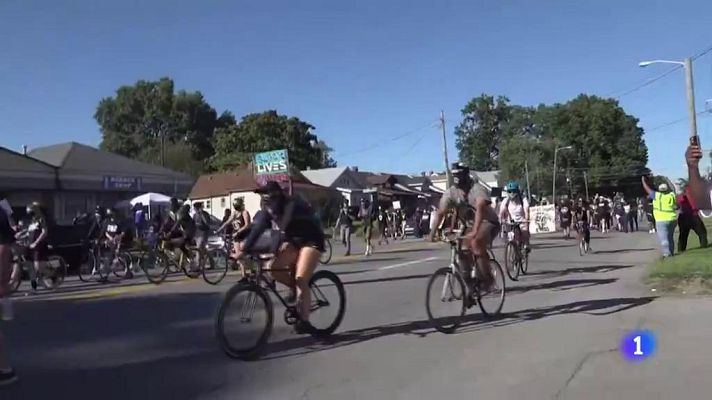 Telediario 1 - Continúan los enfrentamientos entre policía y manifestantes en ciudades como Portland, Rochester y Louisville