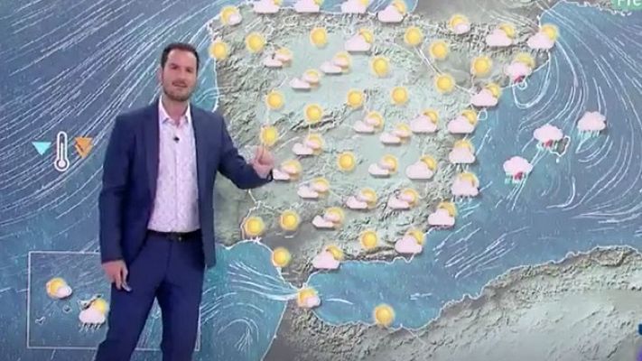 Telediario 1 - Precipitaciones fuertes ponen en alerta a Cataluña y Baleares