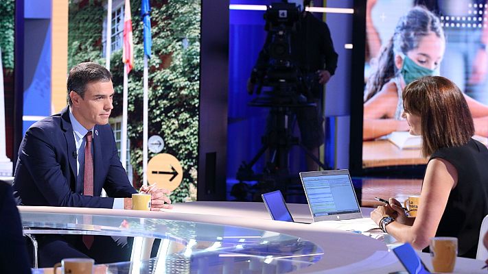 La hora de La 1 - Sánchez, sobre la vuelta a los colegios: "Nuestros hijos, todos los profesionales van a tener la garantía de estar en centros seguros"