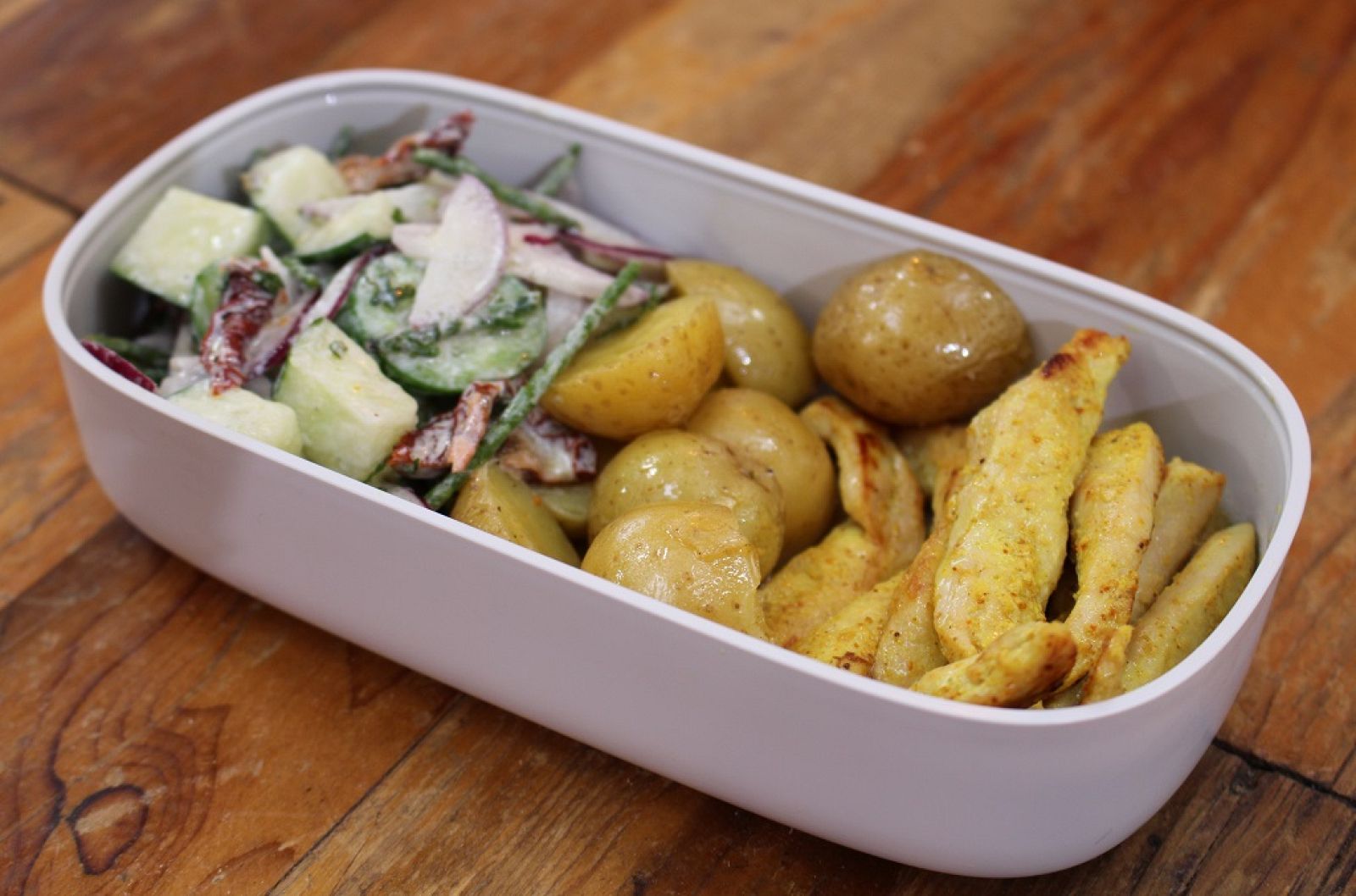 Fiambrera de pechuga de pollo al curry | Ver