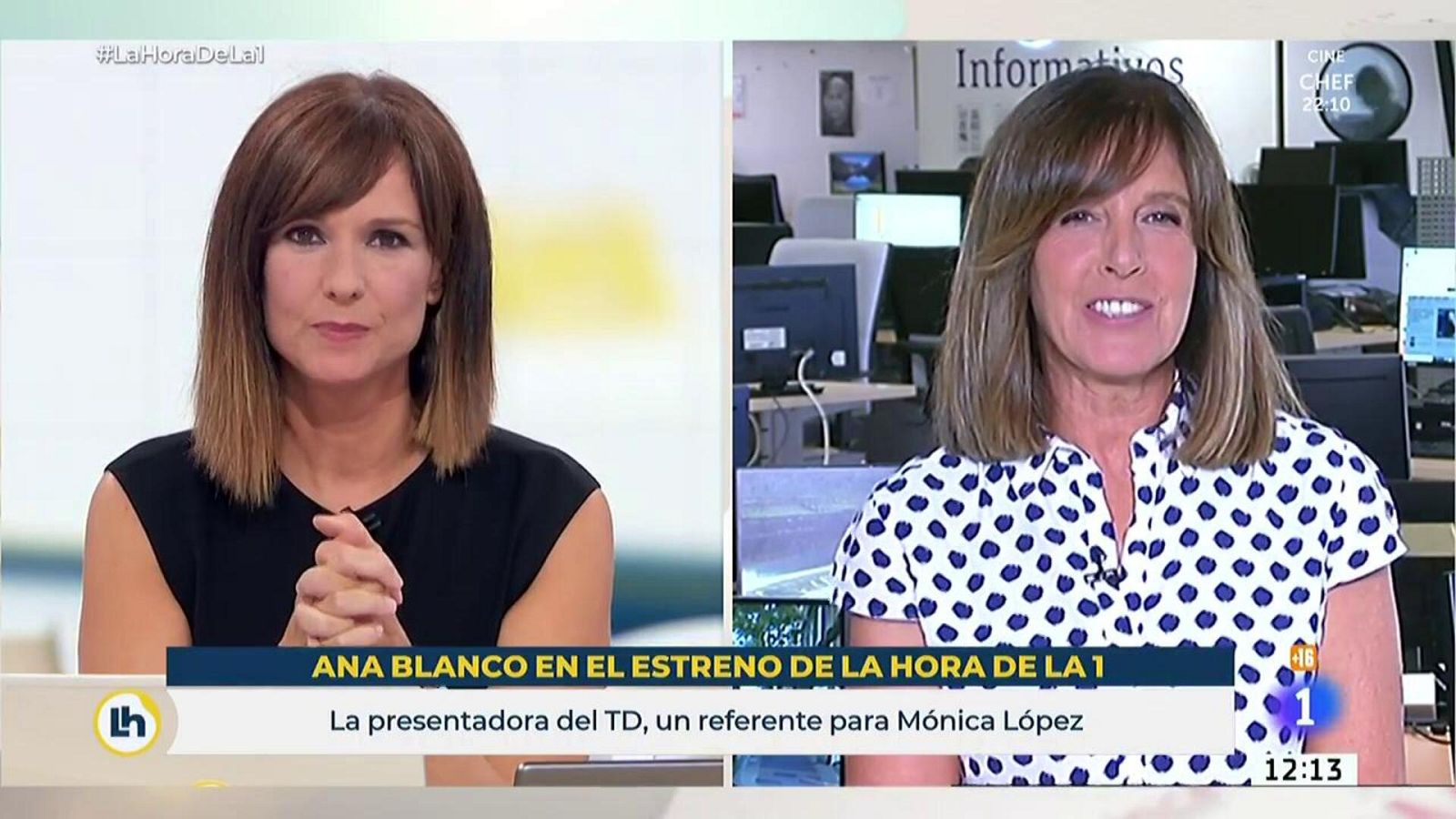 La Hora de la 1 - La sorpresa de Ana Blanco a Mónica López en su estreno
