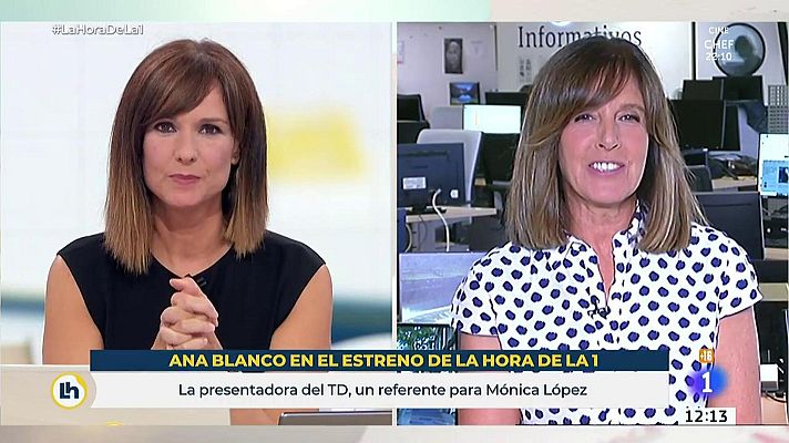 La hora de La 1 - La sorpresa de Ana Blanco a Mónica López en su estreno