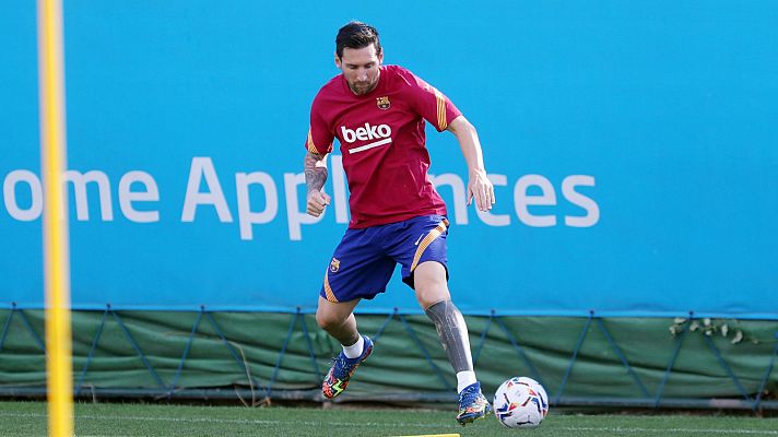 Telediario 1 - Messi retoma los entrenamientos con el Barça
