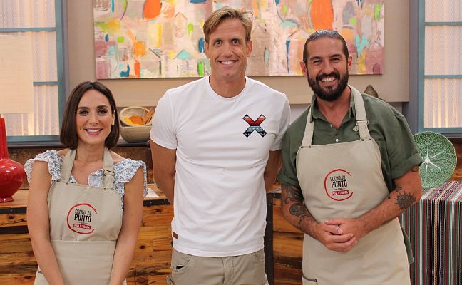 Cocina al punto con Peña y Tamara - El presentador Óscar Martínez visita 'Cocina al Punto'