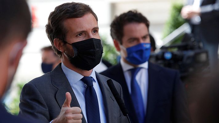 Telediario 1 - Casado achaca el fracaso parlamentario del Gobierno a su "arrogancia e incompetencia" para llegar a acuerdos