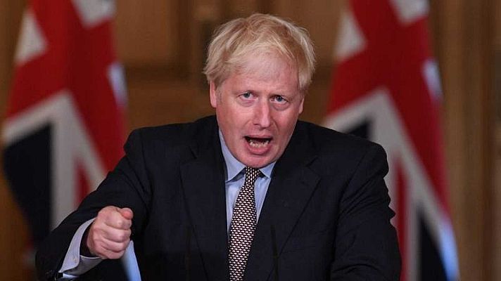 Telediario 1 - Johnson reúne a los 'tories' para aplacar la rebelión por su plan del 'Brexit