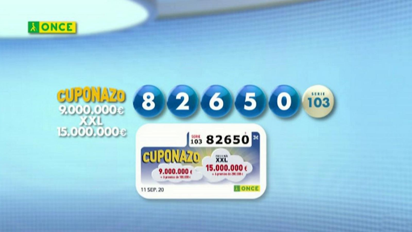 Sorteo ONCE - 11/09/20 - ver ahora