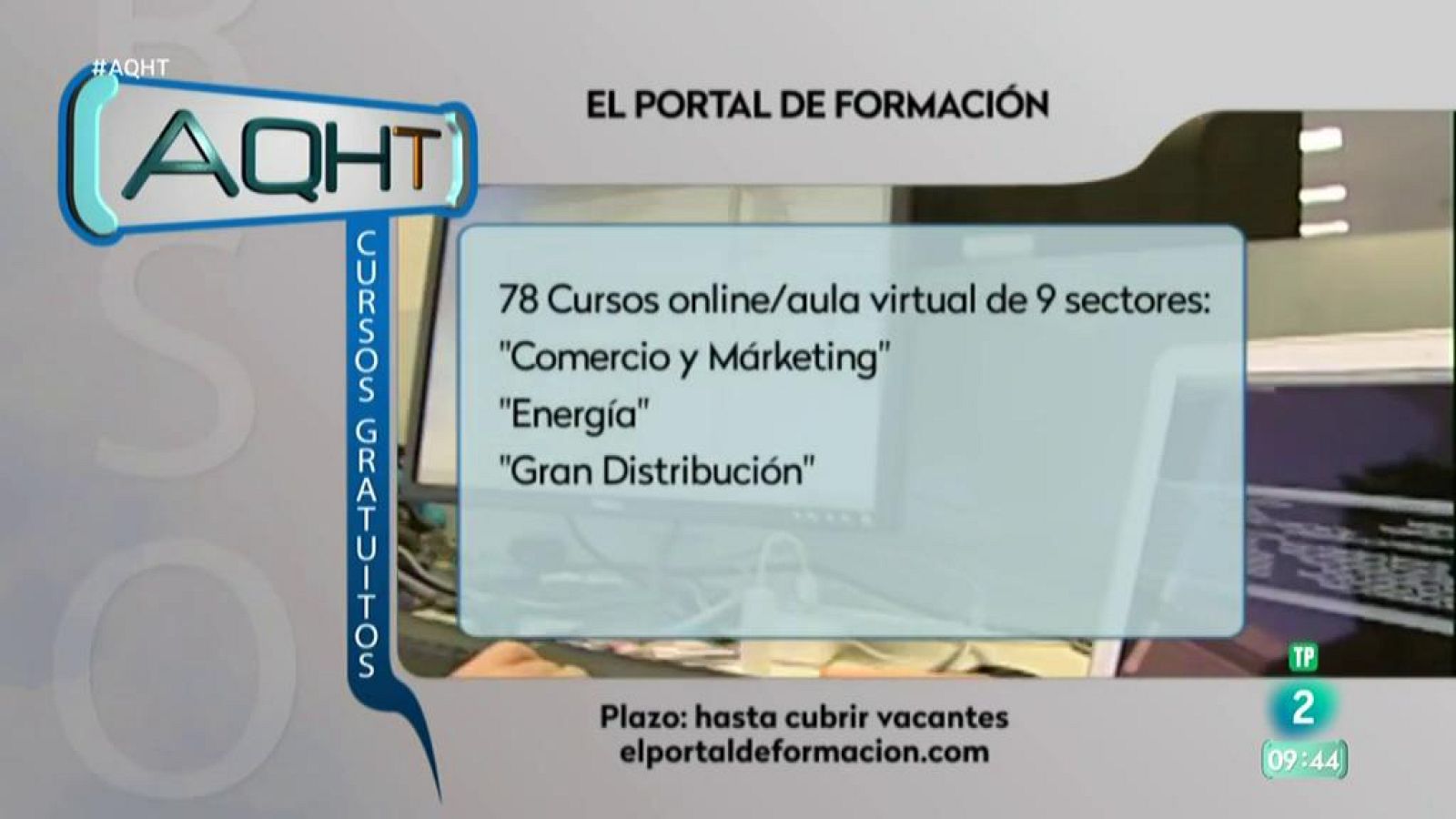 80 cursos gratis y on line - Aquí hay trabajo | Ver