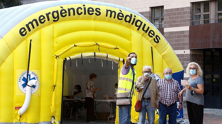 Telediario 1 - Se triplican los casos de coronavirus en Cataluña