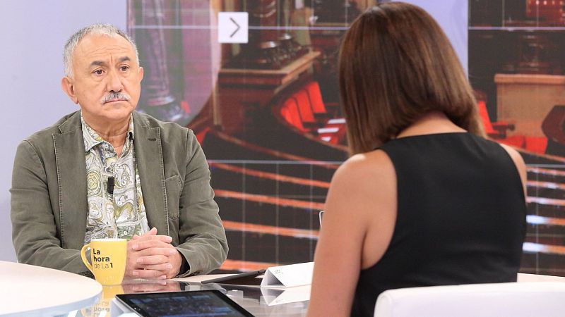 Pepe Álvarez (UGT): "Los trabajadores que en octubre estén en ERTE deben seguir en ERTE" - La hora de La 1 | Ver