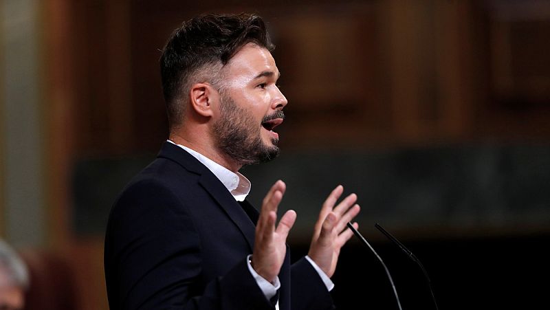 Rufián, sobre la posible inhabilitación de Torra: "Se está atentando contra el derecho a la libertad de expresión"