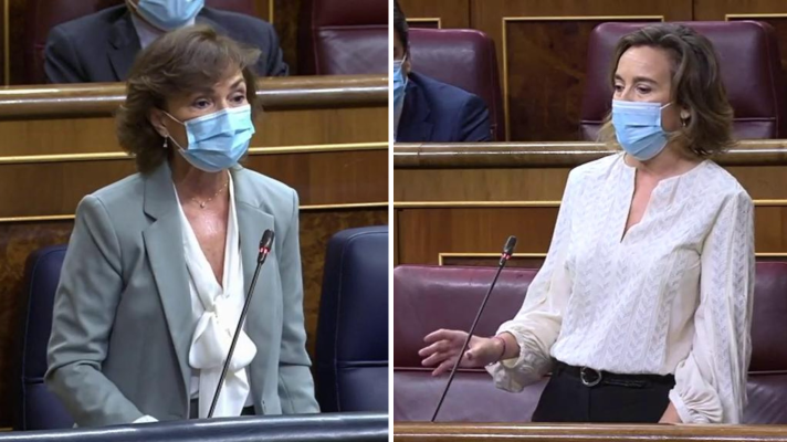 Especiales informativos - Calvo justifica la ausencia de Sánchez del Congreso: "Está en Bruselas defendiendo los intereses de España"