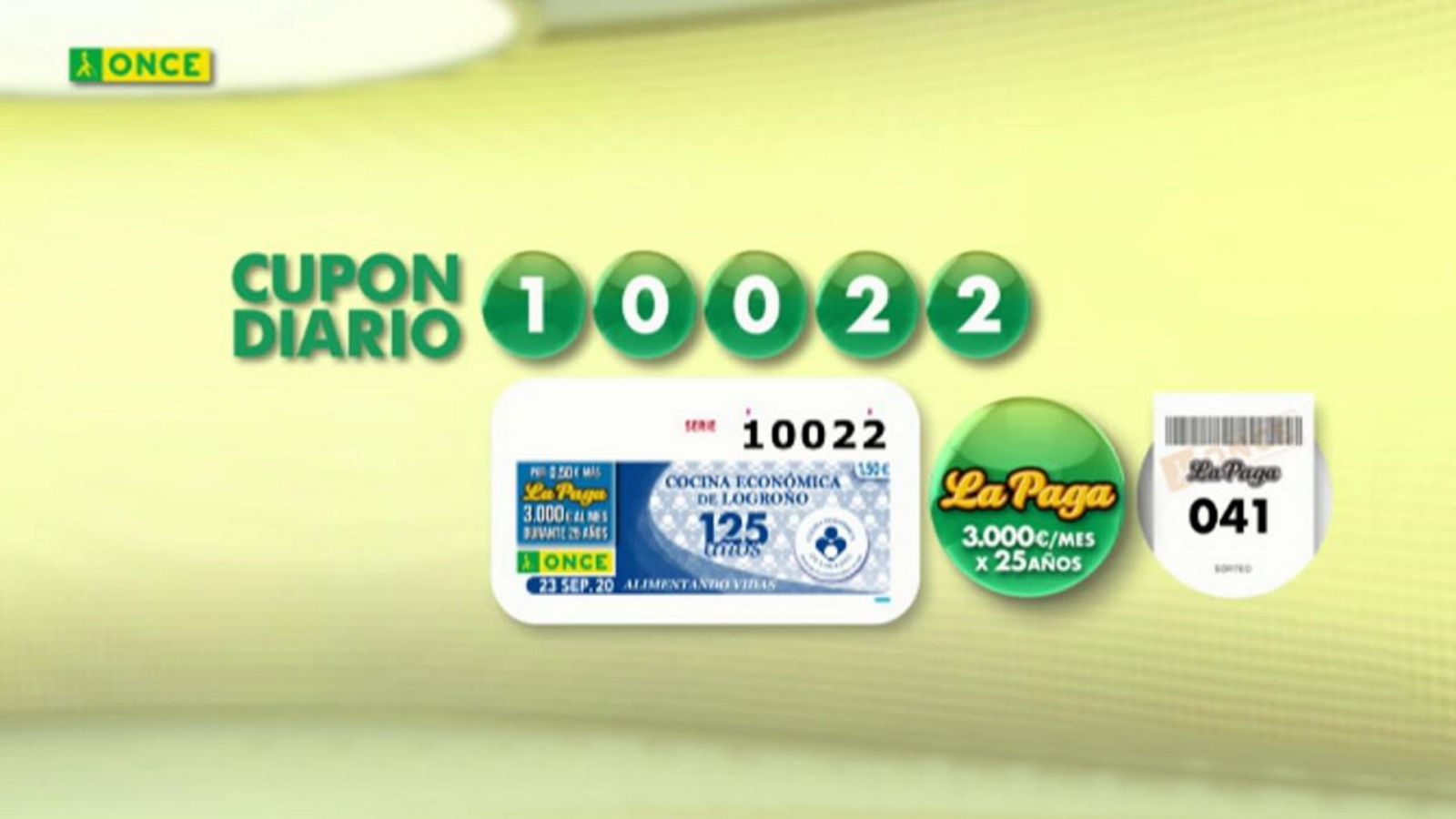 Sorteo ONCE - 23/09/20 - ver ahora