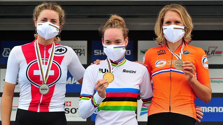 Mundiales de Ciclismo - Mundiales de ciclismo 2020 | Breggen, Reuuser y Van Dijk, podio de la contrarreloj femenina