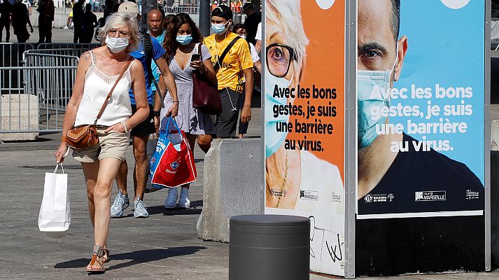 Telediario 1 - COVID-19: Algunos alcaldes se rebelan en Francia contra las restricciones