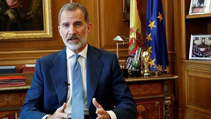 Telediario 1 - PP, Vox y Cs piden explicaciones al Gobierno por la ausencia del rey en Barcelona