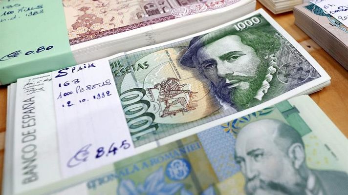 Telediario 1 - Sólo quedan tres meses para poder cambiar pesetas