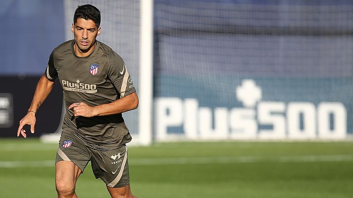 Telediario 1 - Luis Suárez ya entrena con el Atlético de Madrid