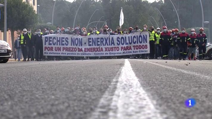 Telediario 1 - Protestas en Xove contra la venta de Alcoa