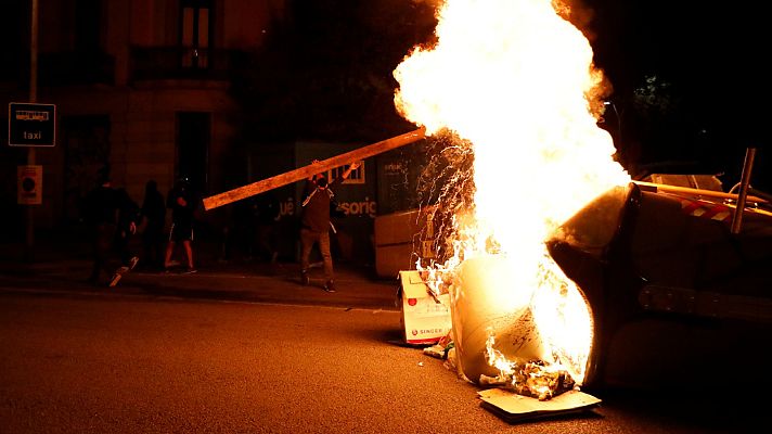 La noche en 24h - Queman contenedores en las protestas convocadas por los CDR