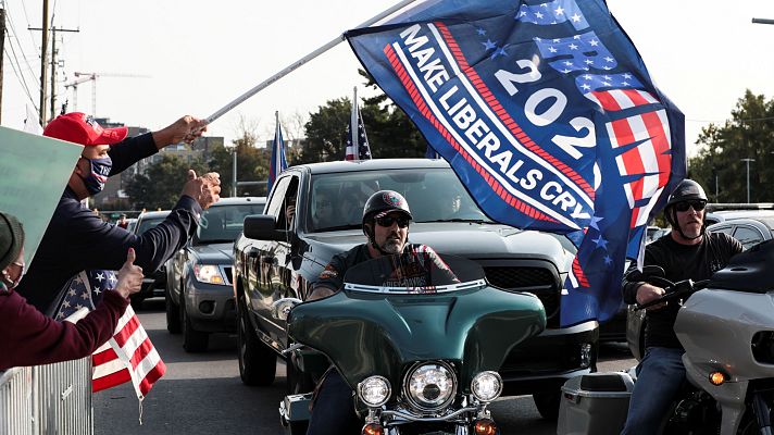 Telediario 1 - El polémico paseo de Trump: "He aprendido mucho del COVID"