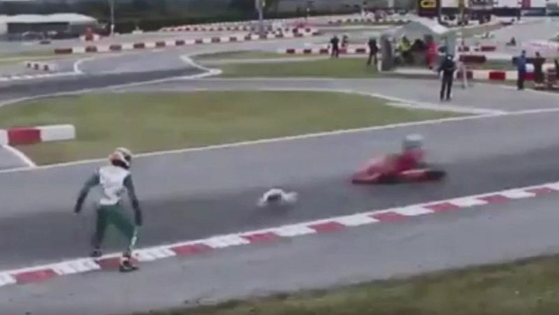 Bochornosa pelea entre pilotos durante la final del Mundial de Karting en Italia