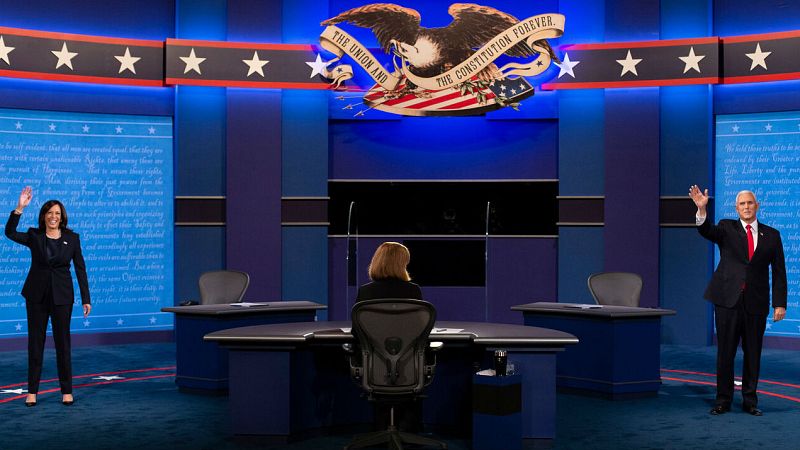 Harris increpa a Pence por la gestión contra la pandemia y la falta de trasparencia - RTVE.es - La noche en 24h | Ver