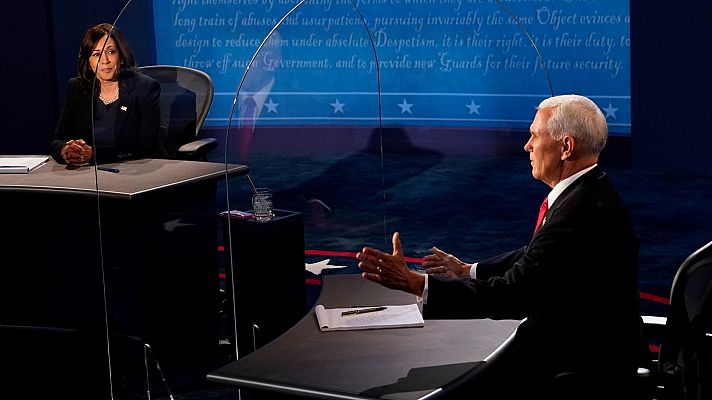 Telediario 1 - Kamala Harris y Mike Pence protagonizan un debate marcado por la gestión de la pandemia