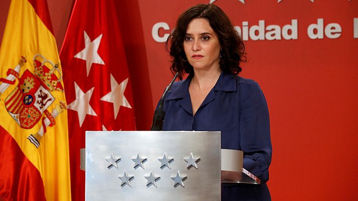 Informativo 24h - Ayuso anuncia que la Comunidad de Madrid retirará las medidas cautelares "para evitar más confusión a los ciudadanos"