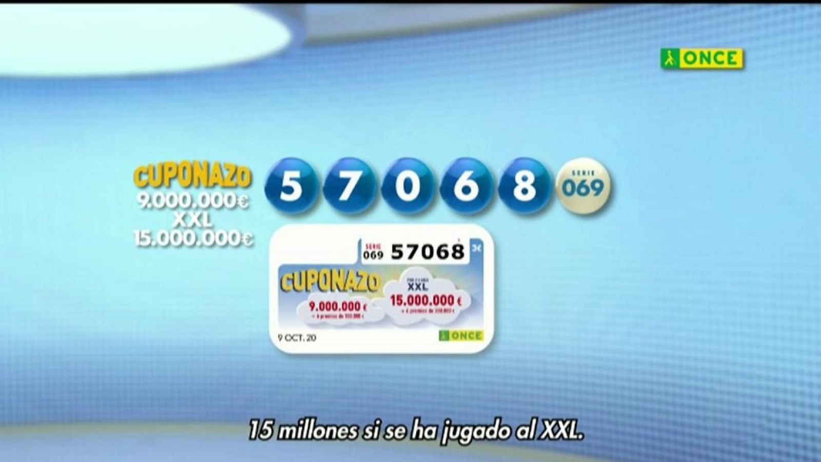 Sorteo ONCE - 09/10/20 - ver ahora