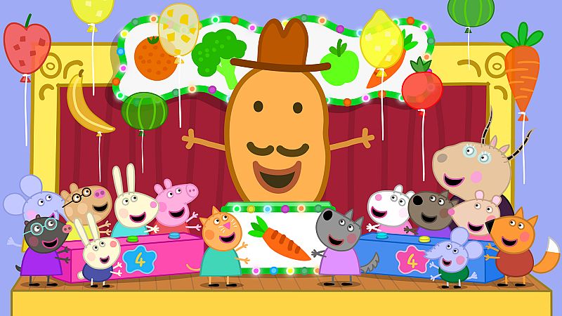Peppa Pig (en inglés) - Mr. Potato's fruit and vegetable quiz - RTVE.es - Peppa Pig en inglés | Watch