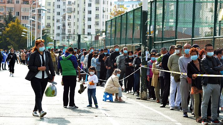 Telediario 1 - China realiza nueve millones de test en cinco días