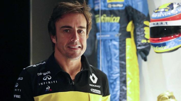 Telediario 1 - Fernando Alonso probará su Renault en Barcelona