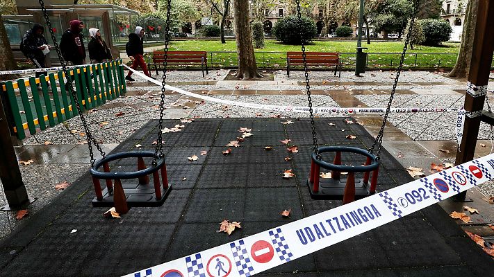 Telediario 1 - Navarra aplica nuevas restricciones para doblegar la curva