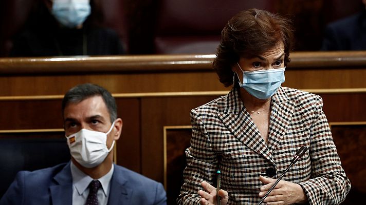 Especiales informativos - Calvo pide al PP que sea un partido de Estado y Gamarra le reprocha que apoye el "machismo" de Iglesias