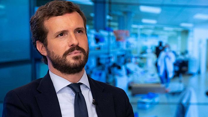 Telediario 1 - Casado se desmarca de la sentencia de Gürtel y acusa a Sánchez de llegar al poder con una "mentira"
