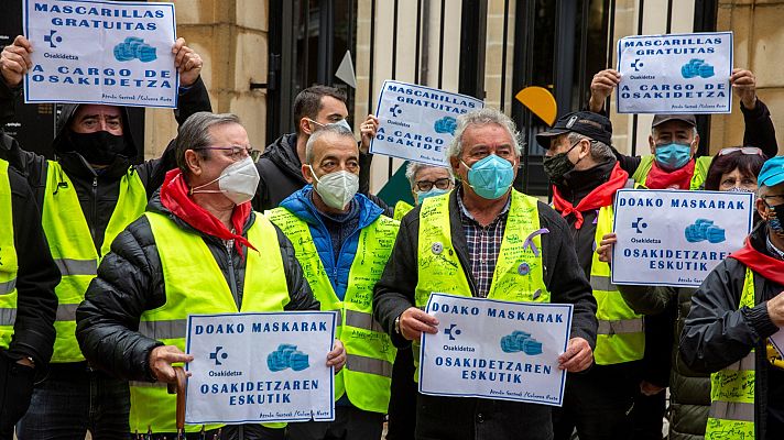 Telediario 1 - La movilización de los pensionistas cumple un año