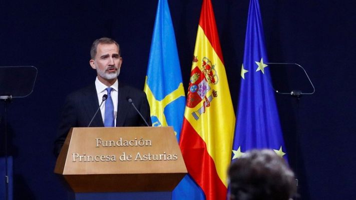Premios Princesa de Asturias - El rey pide un "gran esfuerzo nacional de entendimiento" para superar la crisis desatada por la pandemia