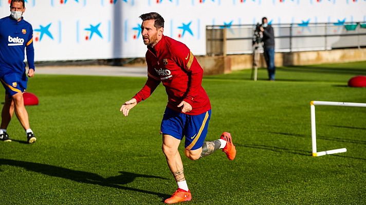 Telediario 1 - Messi, listo para la maratón de partidos del Barcelona