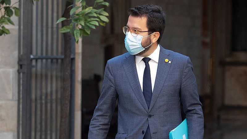 Coronavirus - Pere Aragonés, 'president' en funciones: "Cataluña no descarta un toque de queda"- RTVE.es - Informativo 24h | Ver